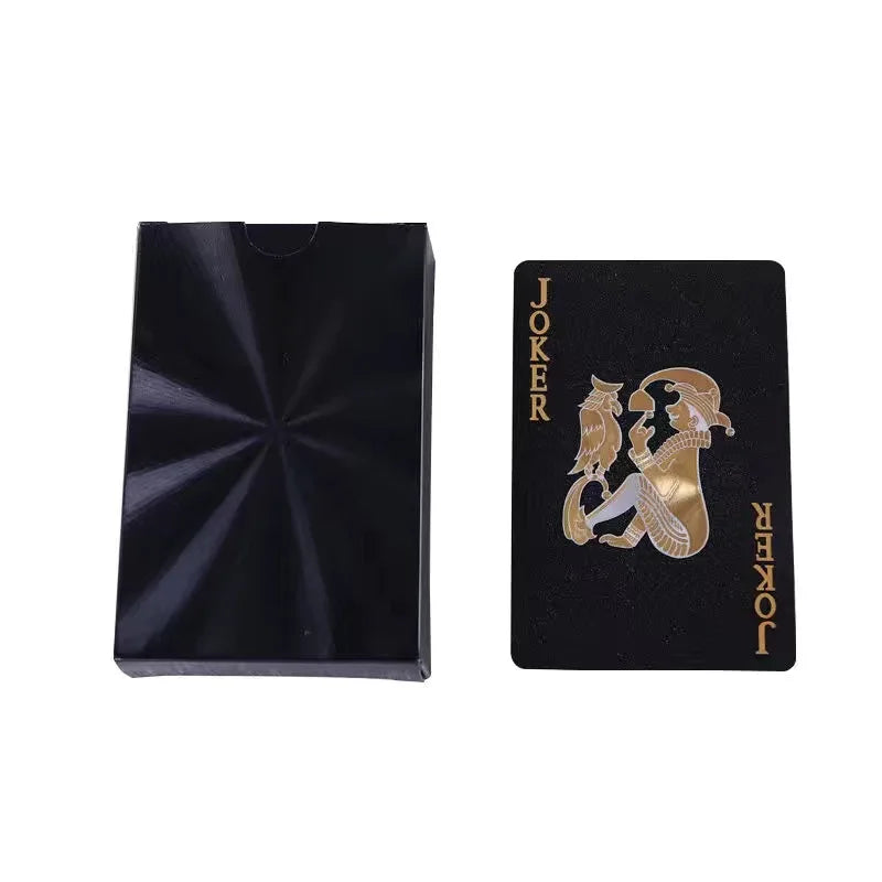 EZ Color Black Gold Playing Card Game Card Group Waterproof Poker Suit Magic Dmagic Package Board Game Gift Collection