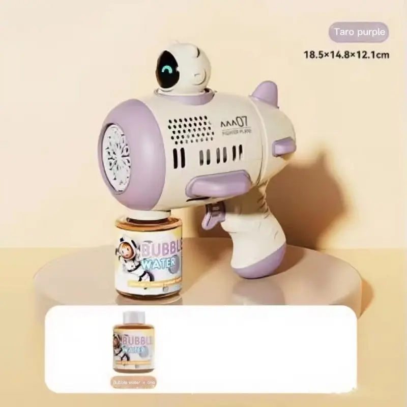 EZ Purple Bubble Machine for Children Automatic Bazooka Bubble with Light Bubble Blower For Kids Soap Bubble Outdoor ToysSpaceman