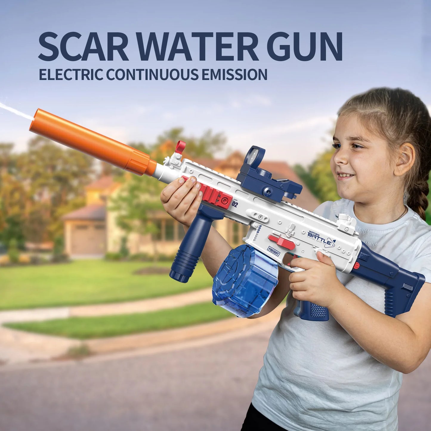 EZ New Uzi Water Gun Electric Pistol Shooting Game Toys Cannon Summer Outdoor Waters Fights Beach Children's Toy Boys Gifts