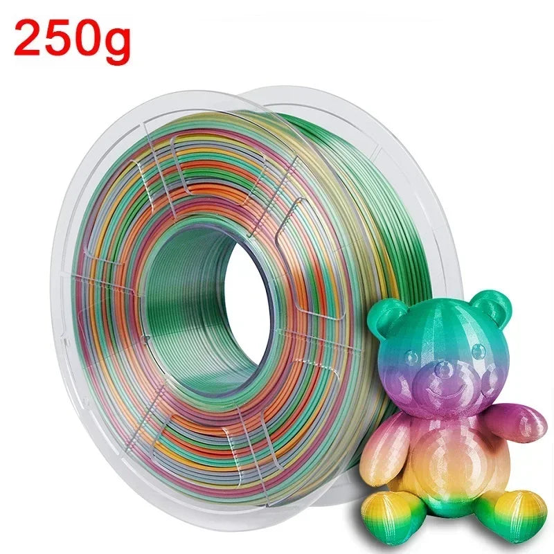 EZ 3D Printer Filament Rainbow Silk PLA 1.75mm Dual/Triple Gradient Extrudeuse Filament 3D Printing Material 250/200g