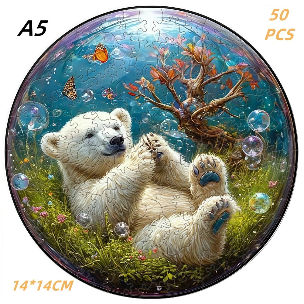 EZ Jigsaw Puzzle Mysterious Animal Puzzles Dog Puzzles Gift for Adult Kids Educational Fabulous Gift Interactive Games Wooden Toys