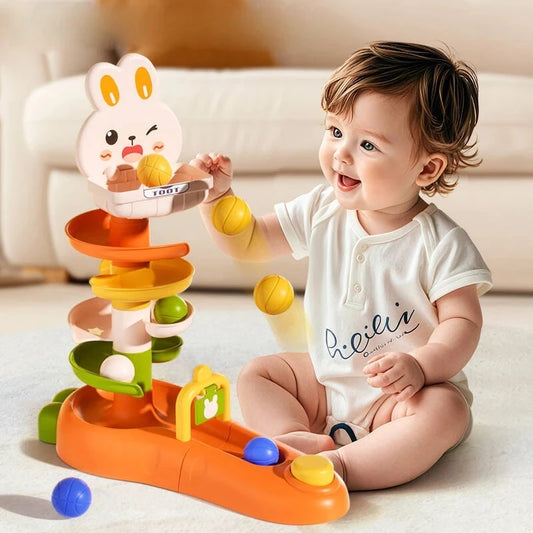 EZ Montessori Baby Ball Drop Toy Toddlers Educational Toys for Children Activity Games Baby Learning Tower Stacking Toys for Babies
