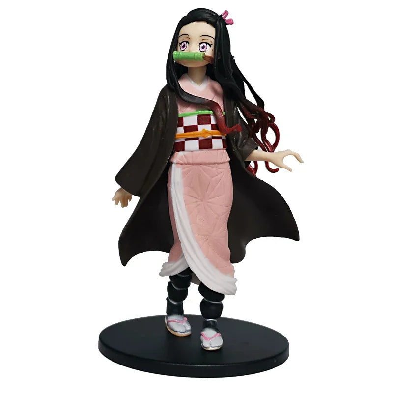 EZ Anime Figure Demon Slayer Figures Kimetsu No Yaiba Doll Tanjiro Nezuko Zenitsu Figurine Inosuke Warrior Action Figure Model Toys