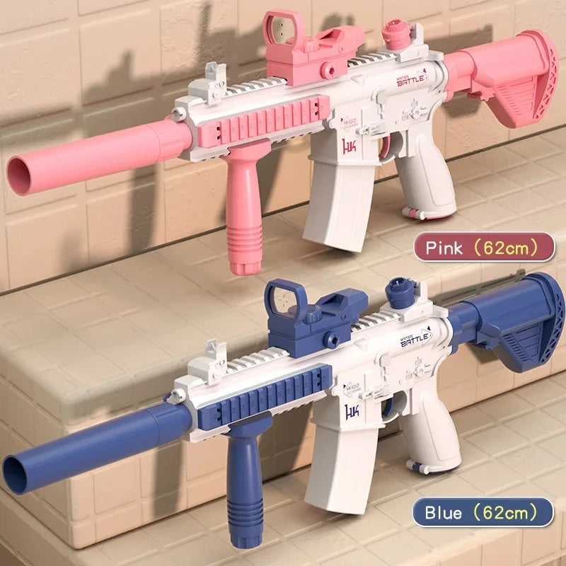 EZ New Water Gun Electric Pistol Shooting Toy Full Automatic Outdoor Beach Gun Summer Water Beach Toy Play The Drum Magazine