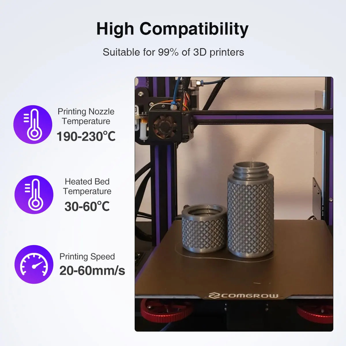 EZ 200g TPU Filament Flexible material for 3D Printers Flexible Filament Non-Toxic Good Aging Resistance Odorless Soft Prints Toys