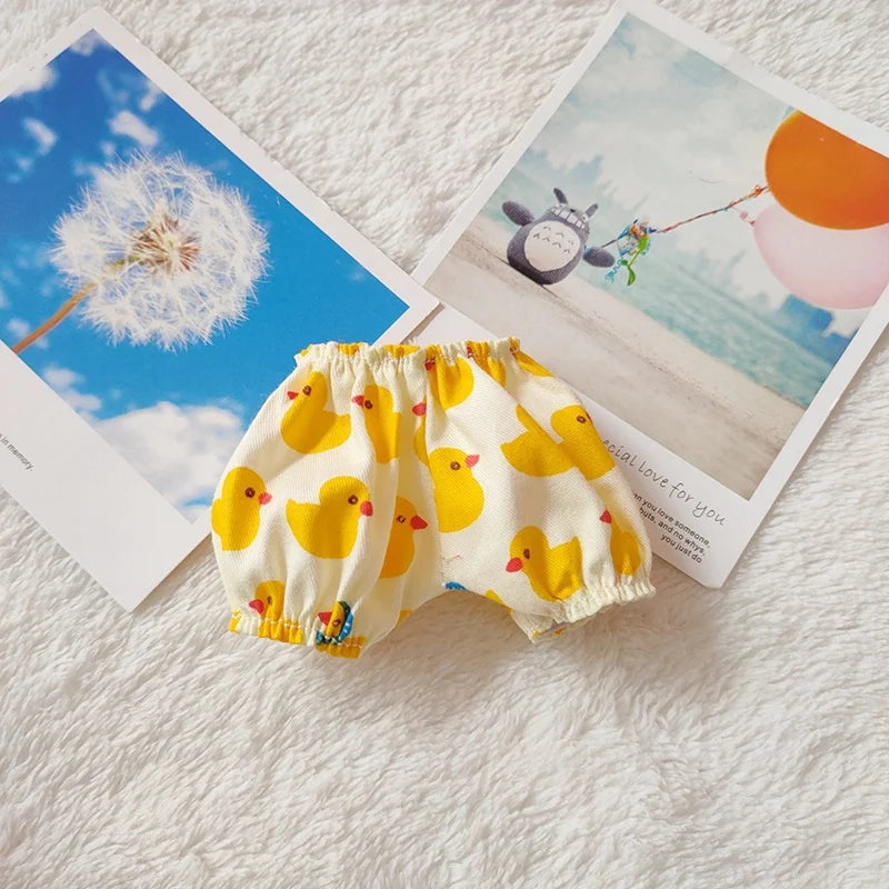 EZ Cute Mini Plush Doll's Clothes Bloomers For 17cm Labubu Idol Dolls Trousers Mini Shorts Clothing DIY Kid Gift Dolls Accessories