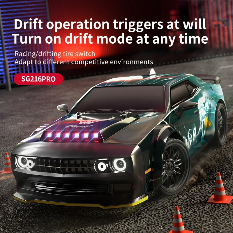 EZ SG216 MAX 1:16 Brushless RC Drift Car With LED 70KM/H Or 40KM/H 4WD High speed Racing Rc Car Monster Truck for Kids Gift