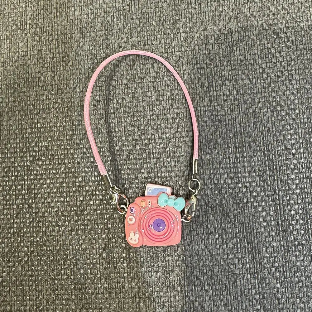 EZ Mini DIY Camera Dress Up Plush Toy for 17cm Labubu Doll Accessories Dollhouse Hanging Neck Accessories Dollhouse Pendant