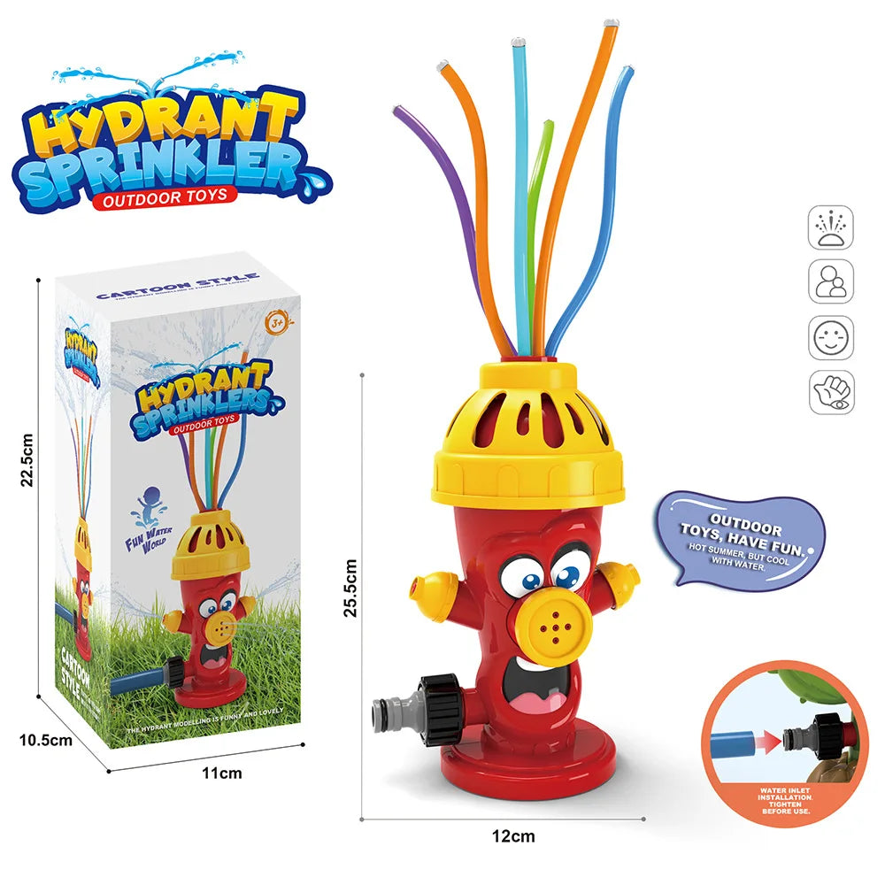 EZ Hydrant Sprinkler Outdoor Water Spray Toy Backyard Garden Water Toys Summer Yard Cartoon Splash Sprinkler Baby Bath Toy for Kids