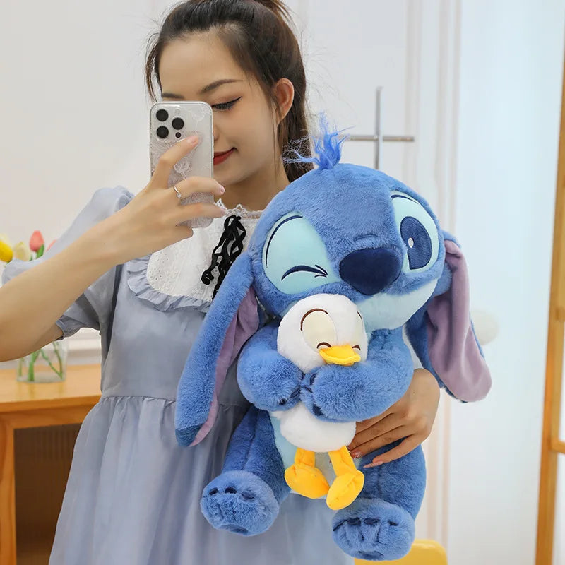 EZ Disney 30cm Lilo And Stitch Plush Toys Anime Plushie Stich Dolls Kawaii Donald Duck Ornaments Stuffed Gift Kids Christmas Gift