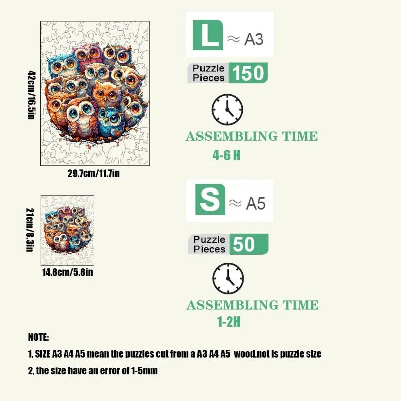 EZ Jigsaw Puzzle Mysterious Animal Puzzles Dog Puzzles Gift for Adult Kids Educational Fabulous Gift Interactive Games Wooden Toys