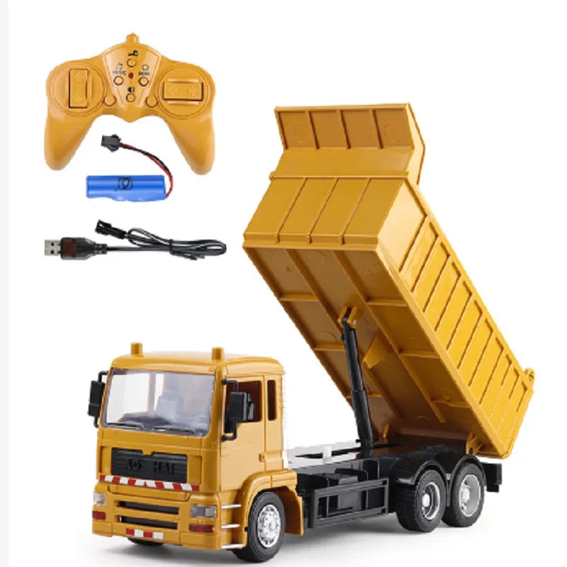 EZ 1/24 RC Car Electric Dump Truck Model Beach Rc Transport Car Children's Toy Boy Christmas Birthday Gift Model Truck