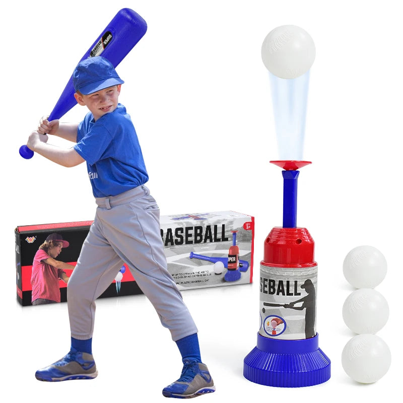 EZ Children Baseball Ball Toys Games for 3+Year,Adjustable Automatic Pitching Baseball Machine Toy Sets for Kids Outdoor Toys Gift