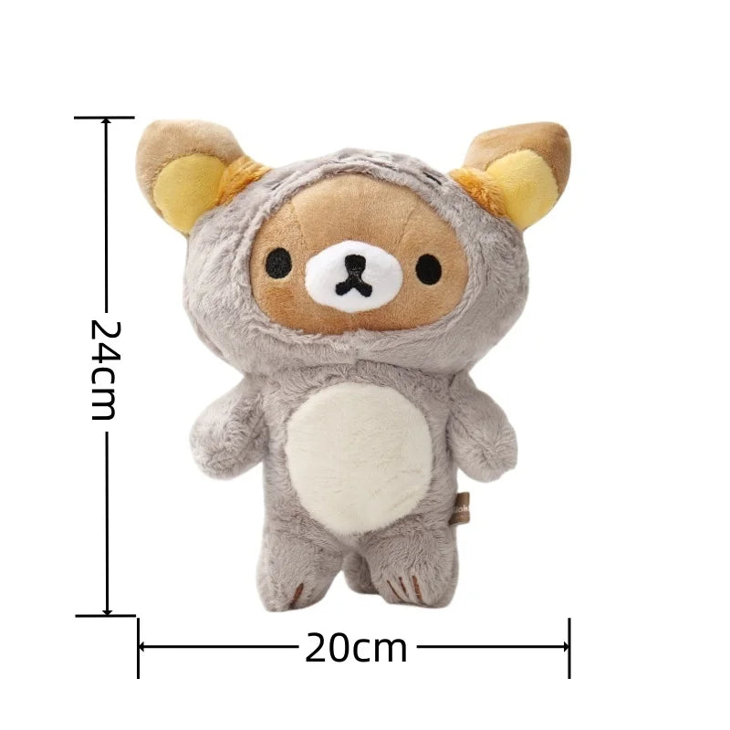 EZ Anime Rilakkuma Cartoon Plush Doll Soft bear Toys Kawaii Room Decor Teddy Bear Plushies Cute Couple Bear Xmas Gifts For Girls
