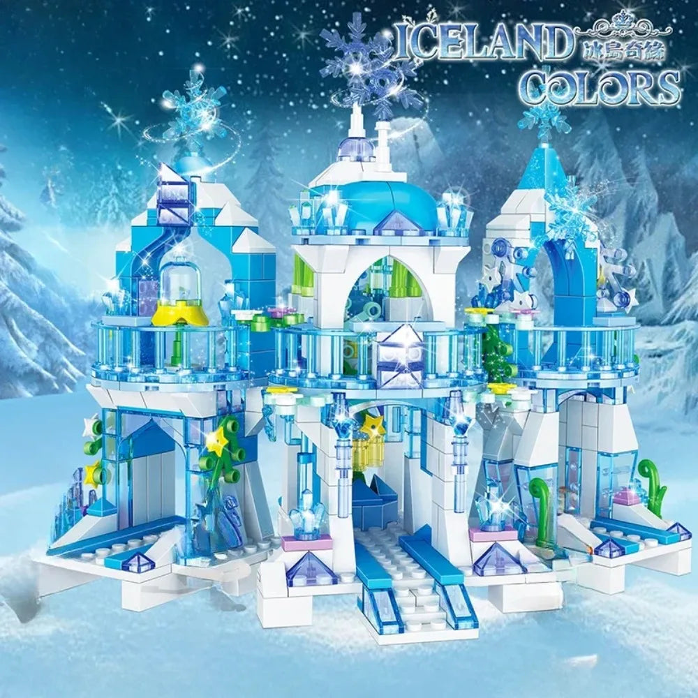 EZ Friends Princess Luxury Ice Castles Building Blocks Playground House Movies Bricks Classic Figures Set Toy for Girls DIY Gift