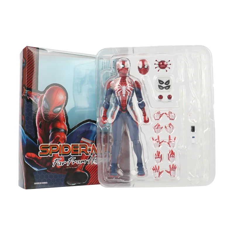 EZ SHFiguarts Spider Man Figuarts PS4 Game Version SHF Peter Parker Simple style Heroic action Action Figure Model Toys Gift