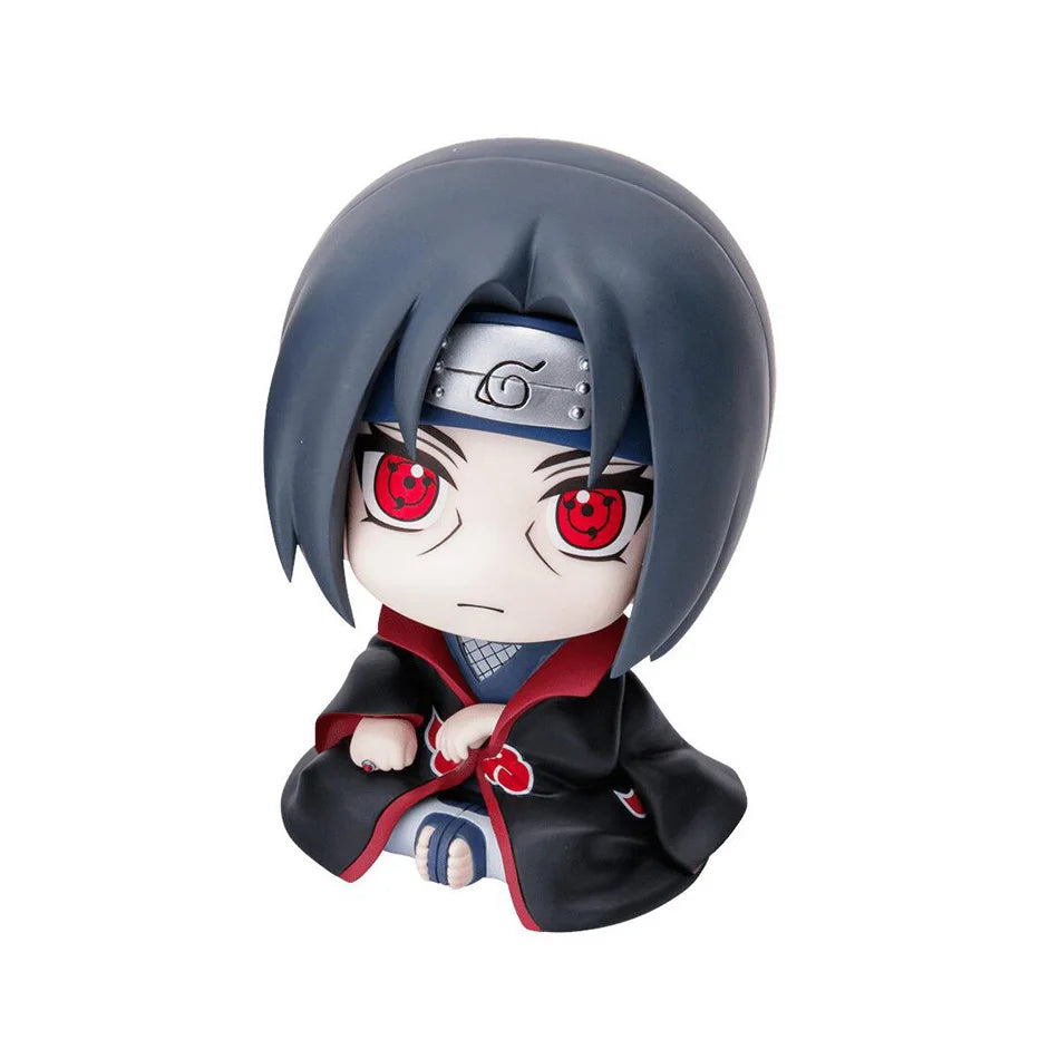 EZ 9cm Naruto Anime Figure Naruto Kakashi Action Figure Q Version Kawaii Sasuke Itachi Figurine Car Decoration Collection Model Toy