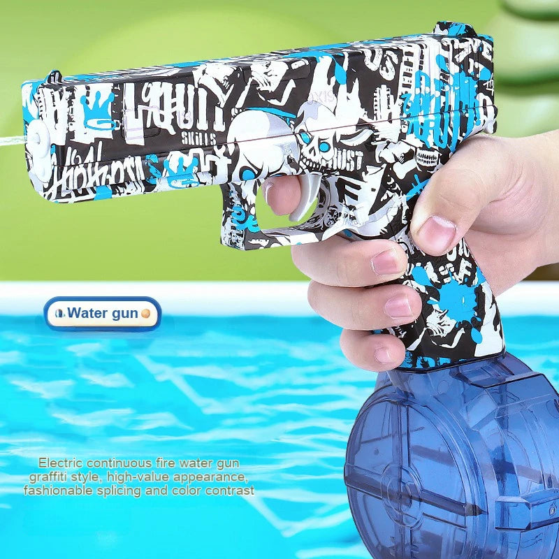 EZ New Summer Water guns Electric Pistol Shooting Toy Full Automatic Outdoor Beach Gun Summer Water Toy For Kids Boys Girls Adults