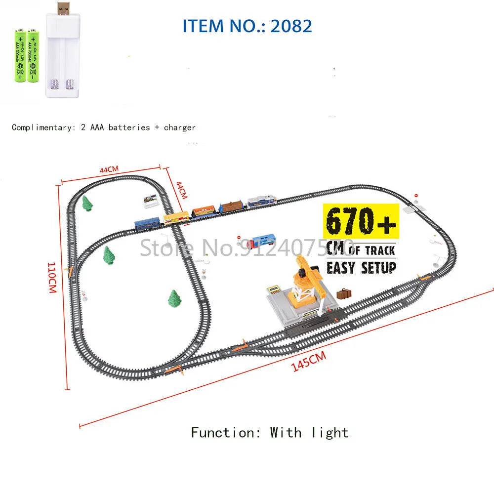 EZ Electric Train High Speed Train Model Railway Track Harmony Rail Toy Car  Assemble DIY Set Children Christmas Gift Toy for Boy