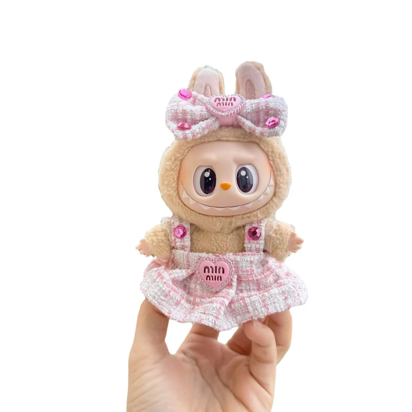 EZ 17cm Mini Plush Doll'S Clothes Outfit Accessories for Korea Kpop Exo Labubu Idol Suit Clothing Gift