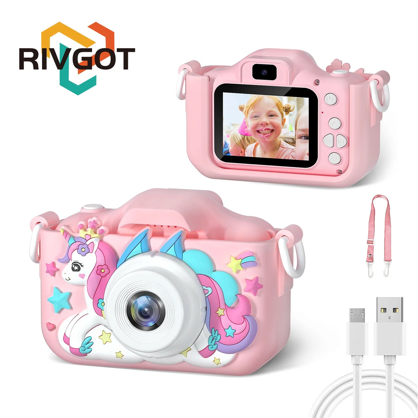 EZ Children Camera 1080P HD Toddler Digital Video Camera 2.0-inch Kids Camera with Silicone Cases Toys for Christmas Birthday Gifts