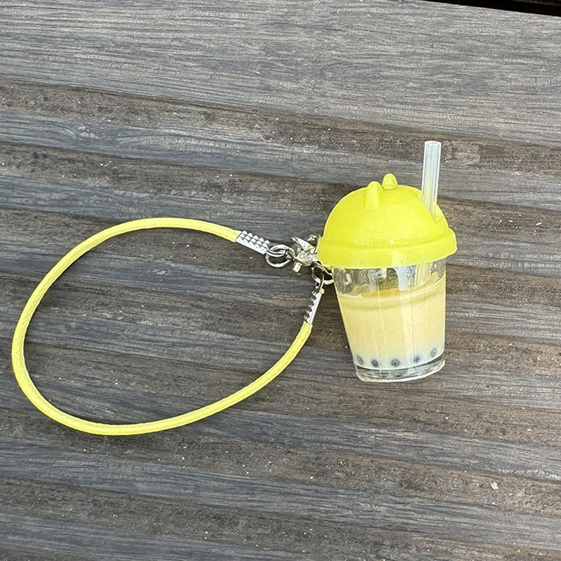 EZ 1 Piece 1:12 Doll House Mini Pearl Milk Tea Cup Model Pendant DIY Miniature Scene Accessories Doll House Decoration Toys
