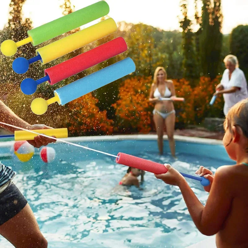 EZ 4pcs Water Blaster Water Guns for Kids Shooter Portable 4 Colors 30ft Range Children Foam Water Gun Summer Swimming Pool Toys
