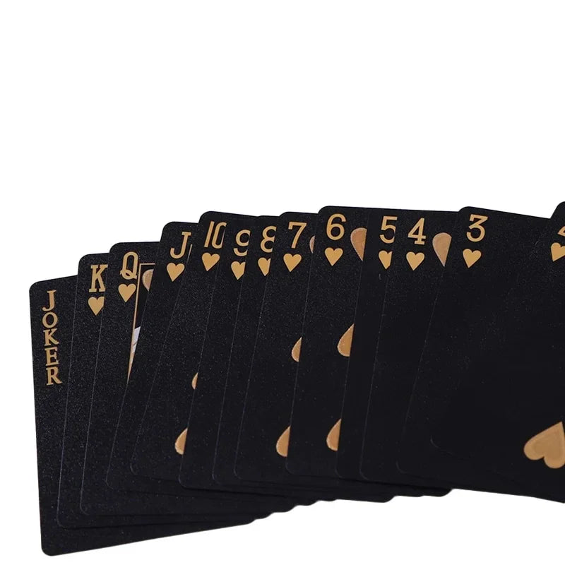 EZ Color Black Gold Playing Card Game Card Group Waterproof Poker Suit Magic Dmagic Package Board Game Gift Collection