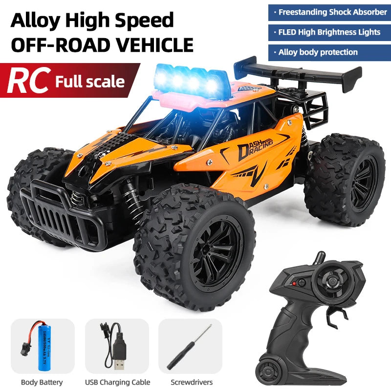 EZ RC8 2.4GRC Proportional Throttle Alloy Remote Control Car 1:16 Highspeed Big Foot Climbing off Road Vehicle Racing Model Toy