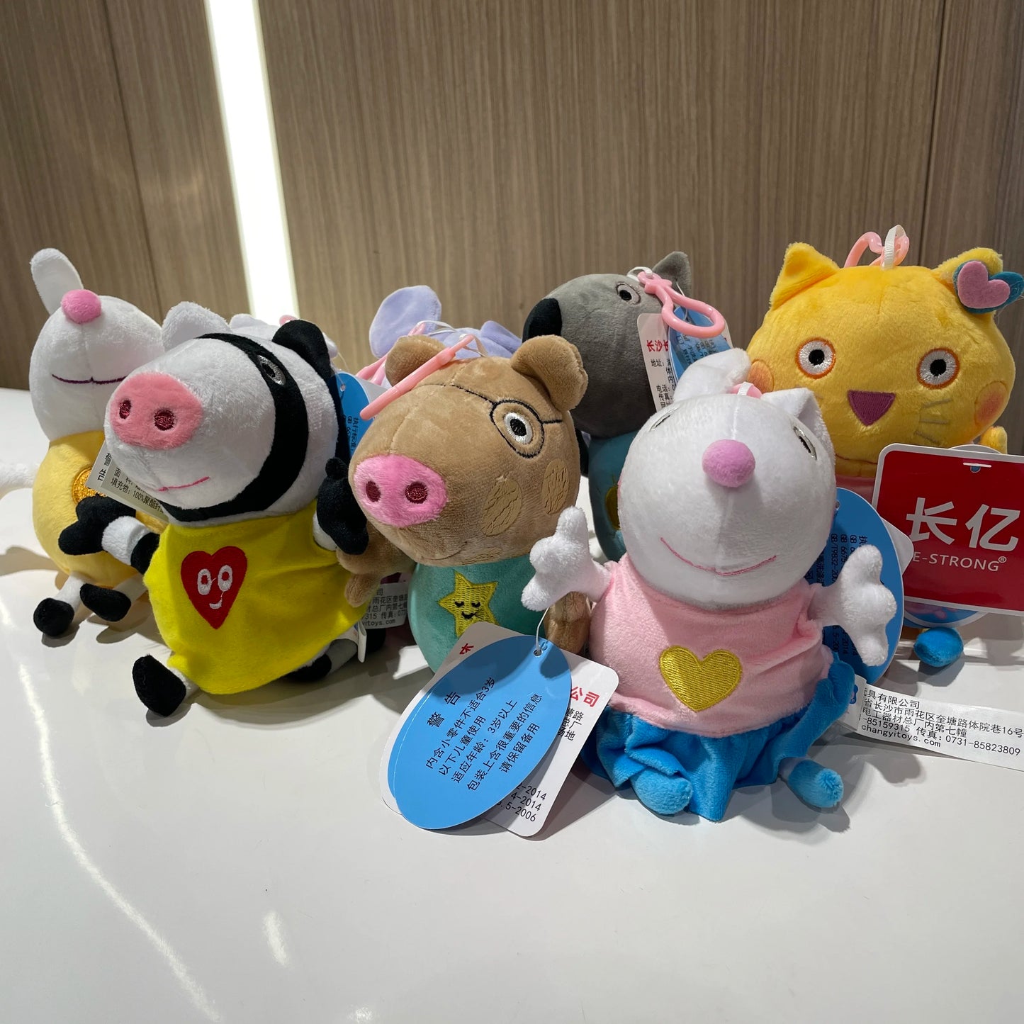 EZ 19cm 100% Genuine PEPPA PIG Stuffed Soft Doll Peppa George Zoe Suzy Rebecca Emily Danny Pedro bear Dinosaur Children Plush toy