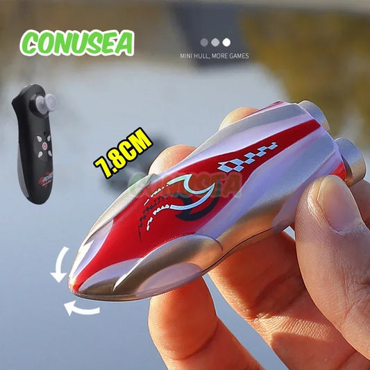 EZ Mini Remote Controlled Boat Rc Stunt Boats 360 Degree Radio Remote Controlled Ship with Led Light Pool Water Toy Pool Toys Boys