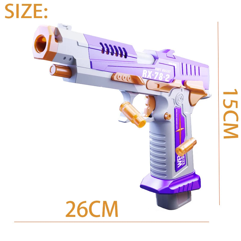 EZ Outdoor Gun Toy Pistol Shell Throwing Soft EVA Bullet Gun Sport Shooting Game Interactive Toys Boy Kids Adult Toys Gift