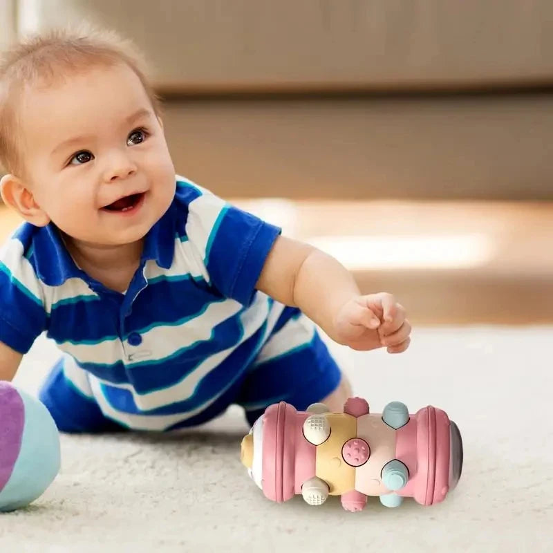 EZ Baby Crawling Roller Toy Infant Activity Tummy Time Roller Montessori Educational Development Sensory Toys for Kids 0 12 Months