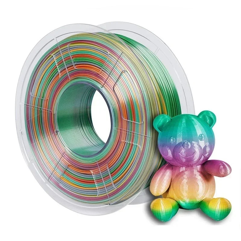 EZ 3D Printer Filament Rainbow Silk PLA 1.75mm Dual/Triple Gradient Extrudeuse Filament 3D Printing Material 250/200g