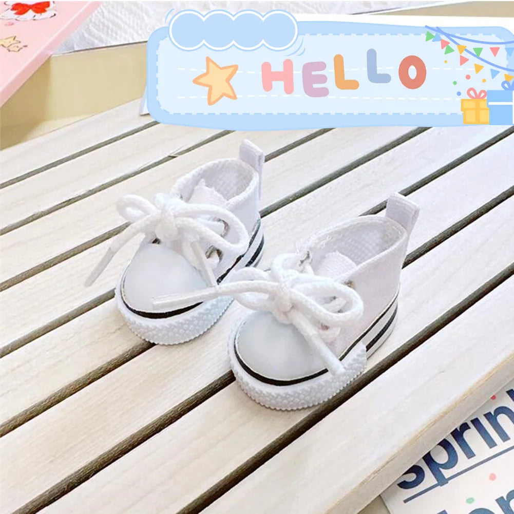 EZ For LABUBU Leather Shoes Suitable for 17cm Cotton Dolls Shoes Boots Toys Casual Sports Shoes Dolls Accessories DIY Doll Toys
