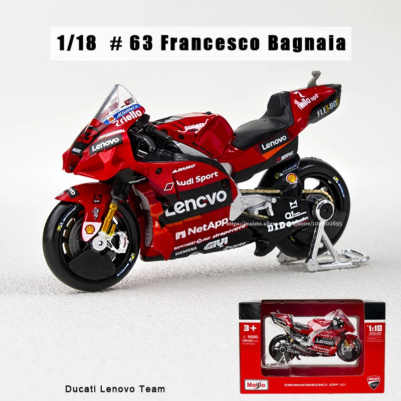 EZ Maisto 1:18 2022 Ducati Pramac Racing #5 Zarco #89 Martin Licensed Simulation Alloy Motorcycle Model Colle Yamaha