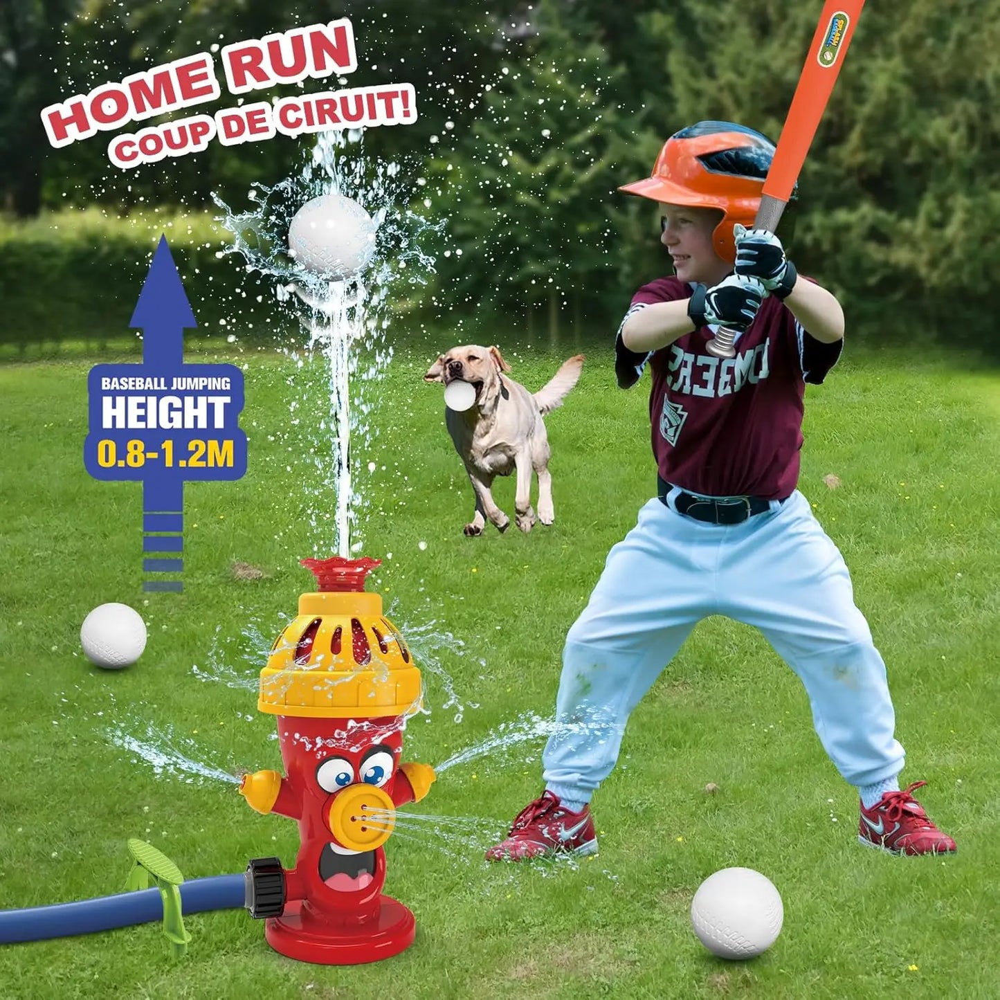EZ Hydrant Sprinkler Outdoor Water Spray Toy Backyard Garden Water Toys Summer Yard Cartoon Splash Sprinkler Baby Bath Toy for Kids