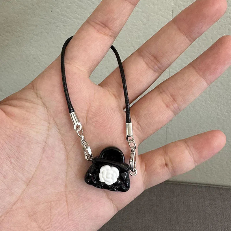 EZ Labubu Mini Doll bag Dress Up Plush Toy for 17cm Labubu Accessories Dollhouse Hanging Neck Accessories Key Chain schoolbag Penda