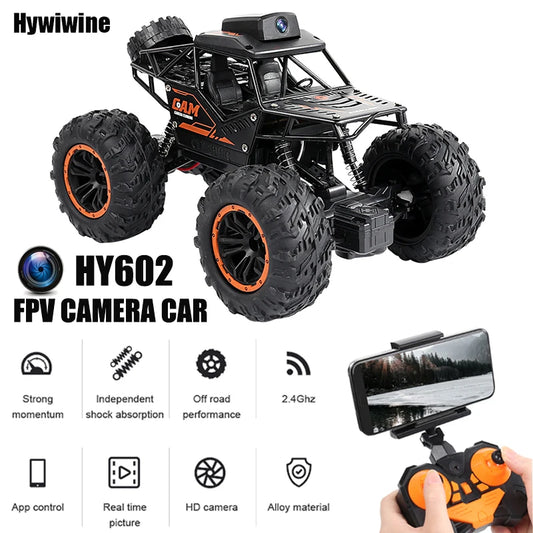EZ Rc Car With HD Camera FPV WIFI Machine On Remote Control Stunt 1:18 2.4G SUV Radiocontrol Climbing Toys For Kids on a Sign