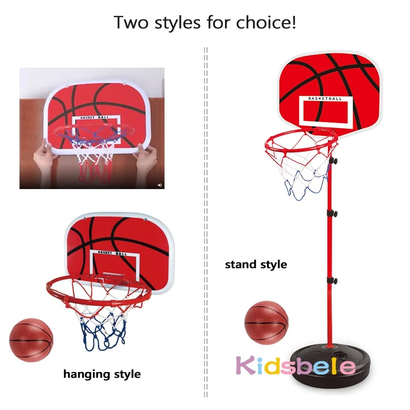 EZ Toddler Adjustable Basketball Hoop 63-150CM Stand Rack for Kids Baby Outdoor Indoor Ball Sport Backboard Rim Shoot Children Toy