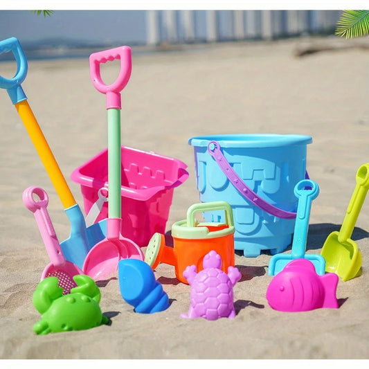 EZ Children's Beach Toy Set Baby Playing In Water And Sand Large Sand Shovel Beach Bucket Sand Digging Tool Sand Toy Random Color