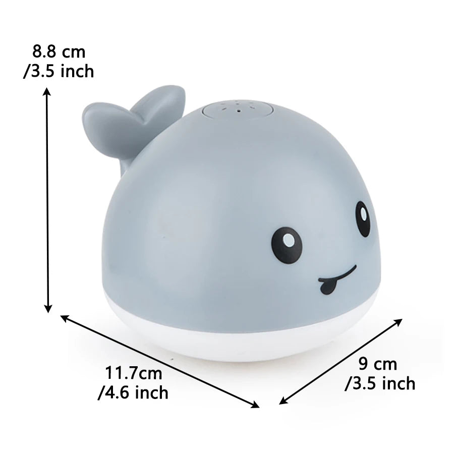 EZ Electric Octopus Whale Baby Bath Toys Automatic Sensing Squirting Water Spray Water Shower Toys for Kids Bath with LED Light