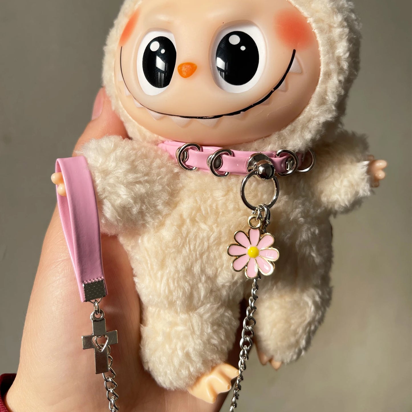 EZ 17cm Labubu Accessories Doll Neck Choker Leadrope for 6.5inch Labubu Cotton Doll Accessories (Neck circumference 12.5cm-15cm)