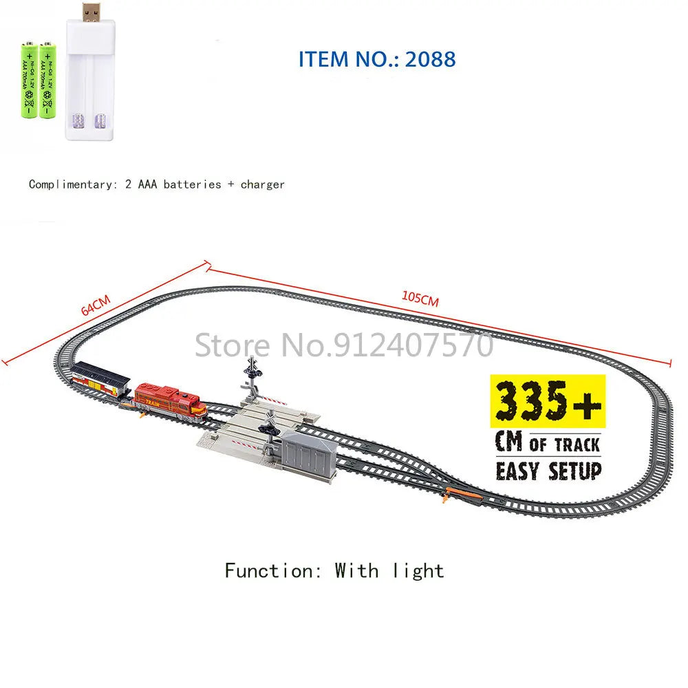 EZ Electric Train High Speed Train Model Railway Track Harmony Rail Toy Car  Assemble DIY Set Children Christmas Gift Toy for Boy