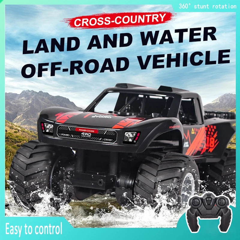 EZ JJRC Q156 4WD 2.4G Amphibious Off-road Climbing RC Flip Stunt Car Racing All-terrain Waterproof Children's RC Toys Gifts