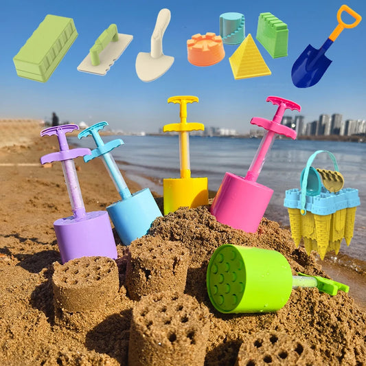 EZ Kids Water Play Beach Toys Sandbox Mold Set Shovel Castle Building Wall Honeycomb Briquette Mold Summer Outdoor Sand Play Game