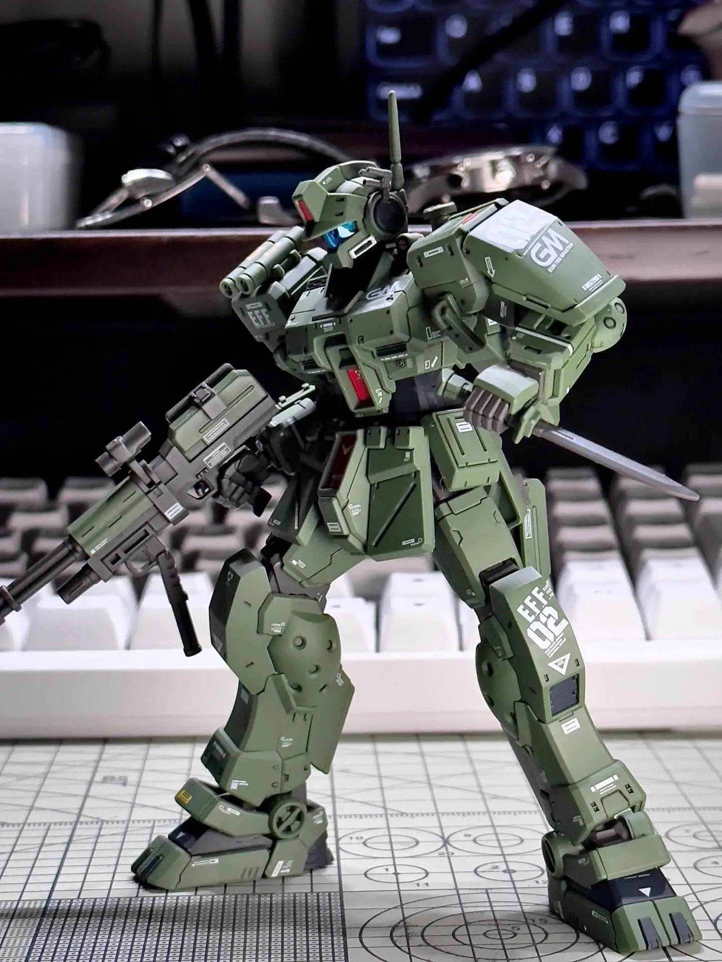 EZ XFS HG 1/144 RGM-79S GM Spartan  Assembly Model Kit Collection Action Figures Robot Fiugrine Plastic Model Hobby Doll Toy Gifts