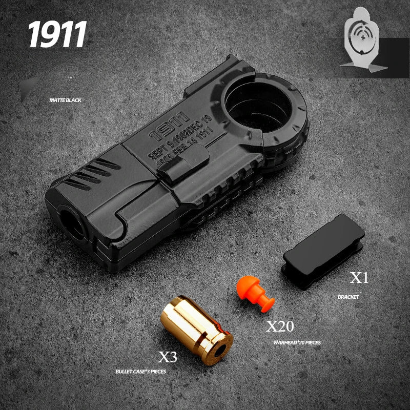 EZ Ring Pistol Soft Bullet Gun Portable Mini 3D Decompression Shell Ejection Alloy Outdoor Funny Toy Boy Birthday Gift Fidget Toys