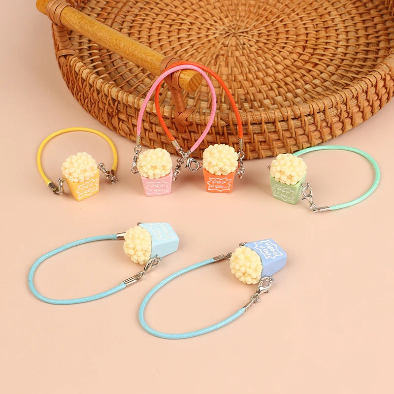 EZ Mini Dollhouse Popcorn Bag Crossbody Bags Dolls Hanging Decoration Cute Plush Labubu Doll Decor Accessories Kid Toys