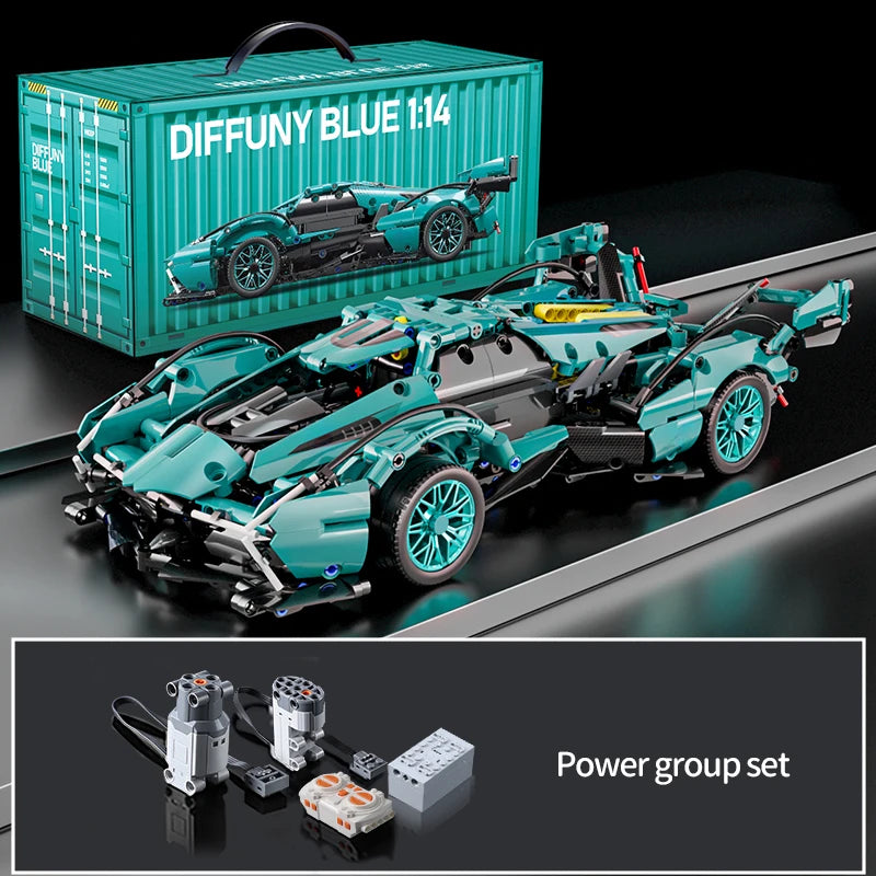 EZ ToylinX Technical Building Blocks Racing Sport Car Speed Vehicle Model City Mechanical Super Bricks Puzzle Toys Adult Gift